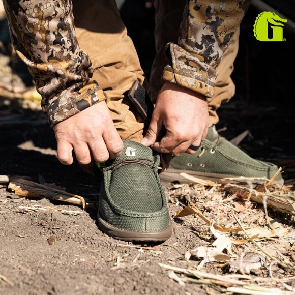 Gator Waders Mens Camp Shoes Slip On Outdoor Loafers Olive Green Size 10 - Picture 11 of 11